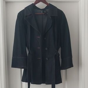 Bisou Bisou Black Trench Coat